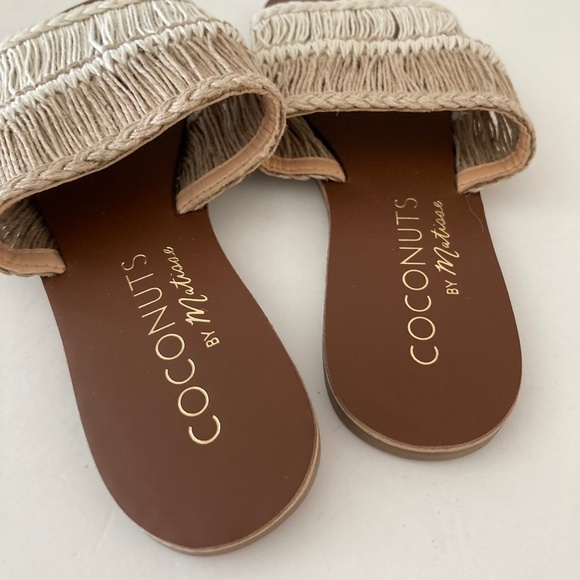 NWOT Coconut By Matisse Anthropologie Watch Out Boho Rope Creme Sandals Sz 8 - Picture 3 of 5